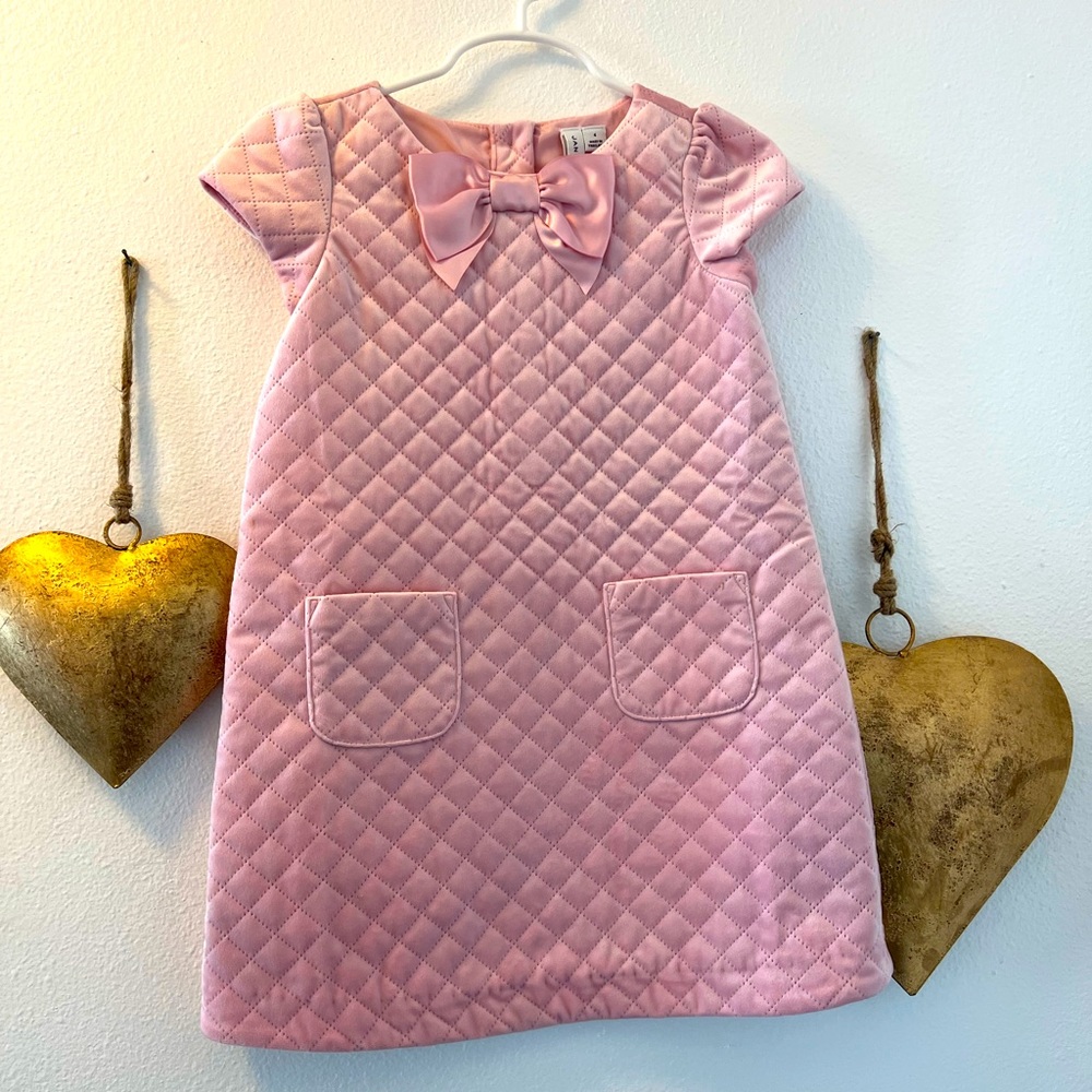 Janie & Jack Pink Toddler Girl’s Quilted Dress